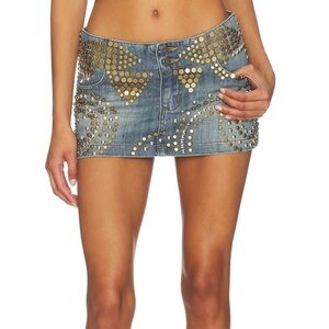 NWT Jaded London Stuffed Denim Mini Skirt Size 2